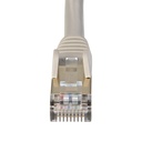 StarTech.com 1.5m CAT6A Ethernet Cable, 10 Gigabit Shielded Snagless RJ45 100W PoE Patch Cord, CAT 6A 10GbE STP Network Cable w/Strain Relief, Grey, Fluke Tested/UL Certified Wiring/TIA